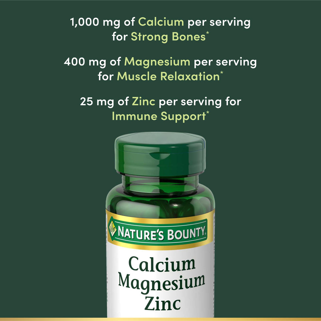 Calcium Magnesium & Zinc Caplets 100 Count U472951