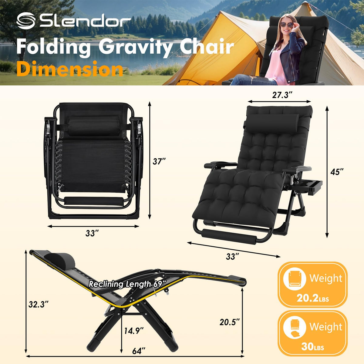 Oversized Zero Gravity Chair G38757
