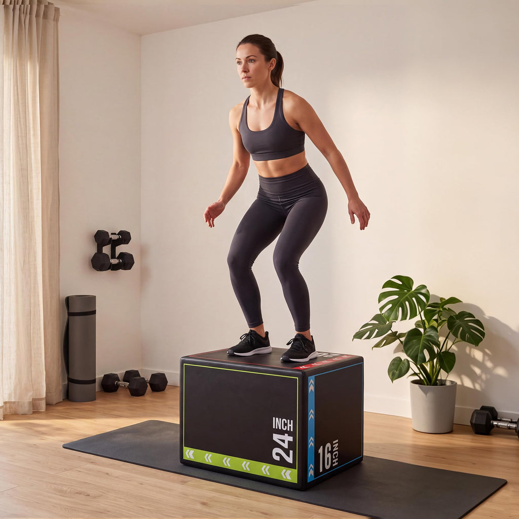 3 in 1 Plyometric Jump Box with Non-Slip Surface F7767