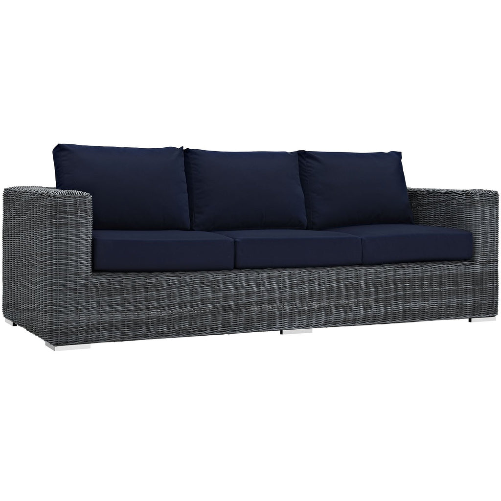 Wicker Rattan Outdoor Patio Sofa Q223695