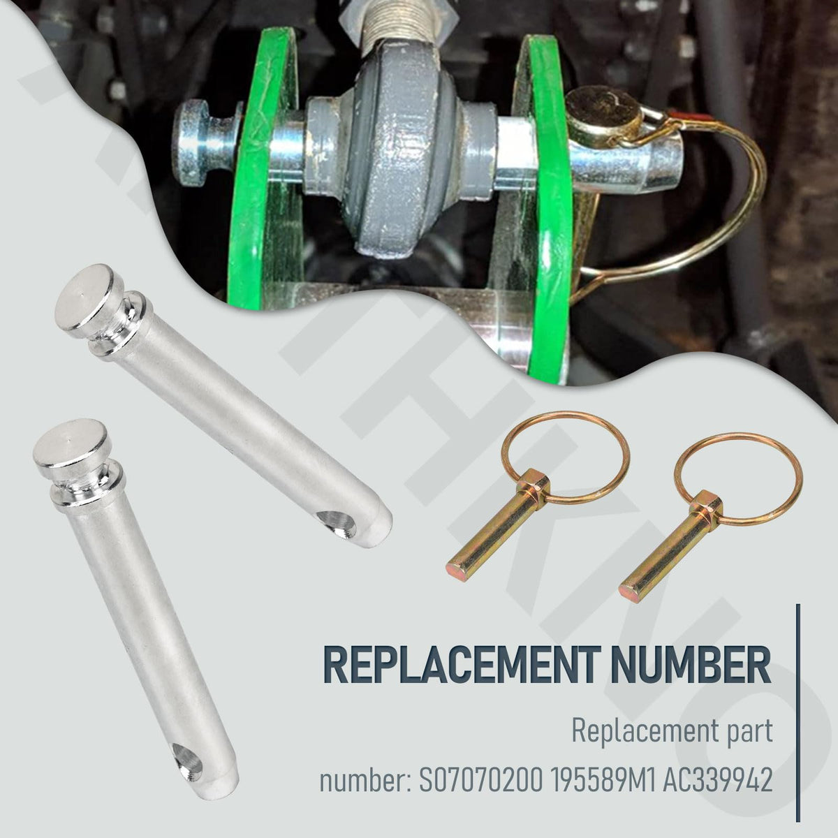 8 Pcs 3/4 in. Hitch Pin Accessories for Category 1 Tractors C958