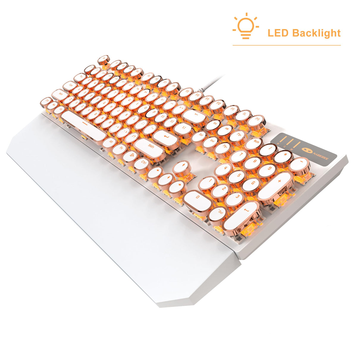 Wired Mechanical Gaming Keyboard with Magnetic Wrist Rest D530