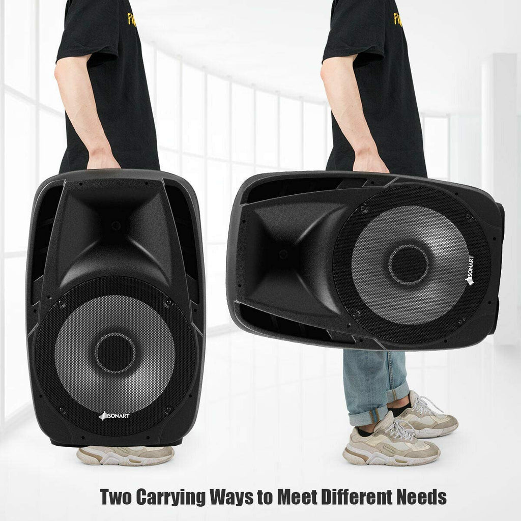 15" 1500W 2-Way Portable PA Speaker System X4639