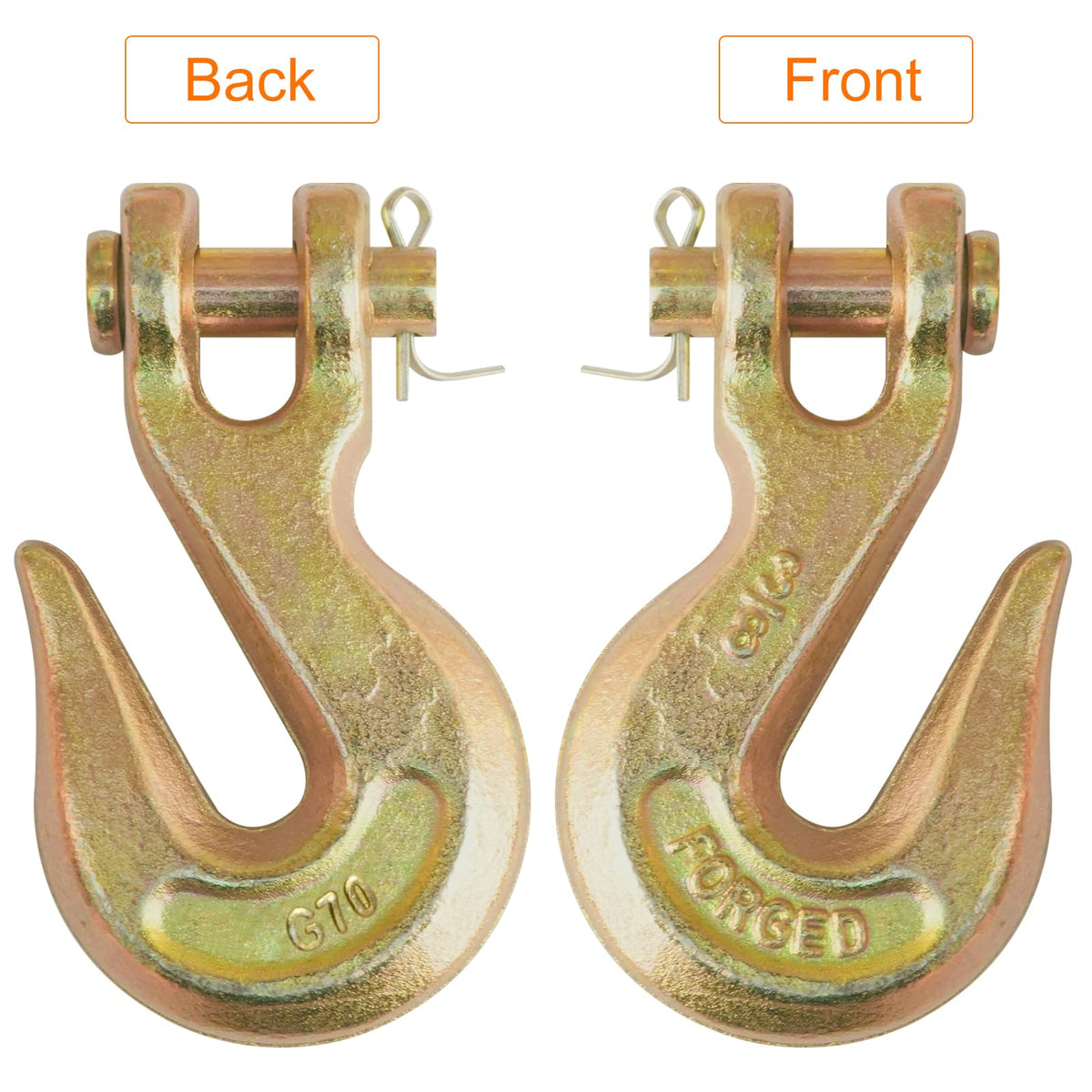 3/8" Grade 70 Clevis Slip Hook 6,600 LBS 10 Pack I2717