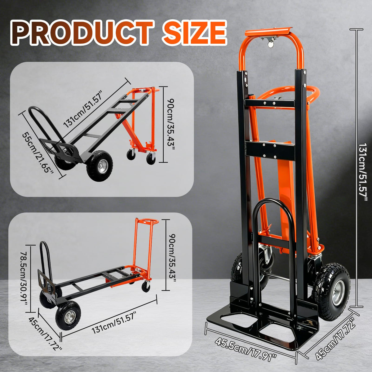 Heavy Duty Convertible Hand Truck with Wheels D605943