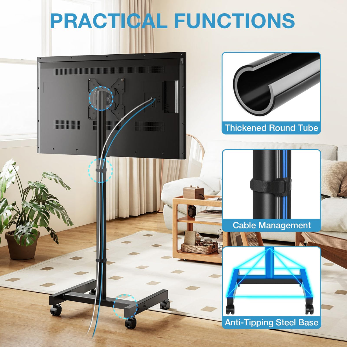 Rolling TV Stand for 13-50 Inch TVs I18981