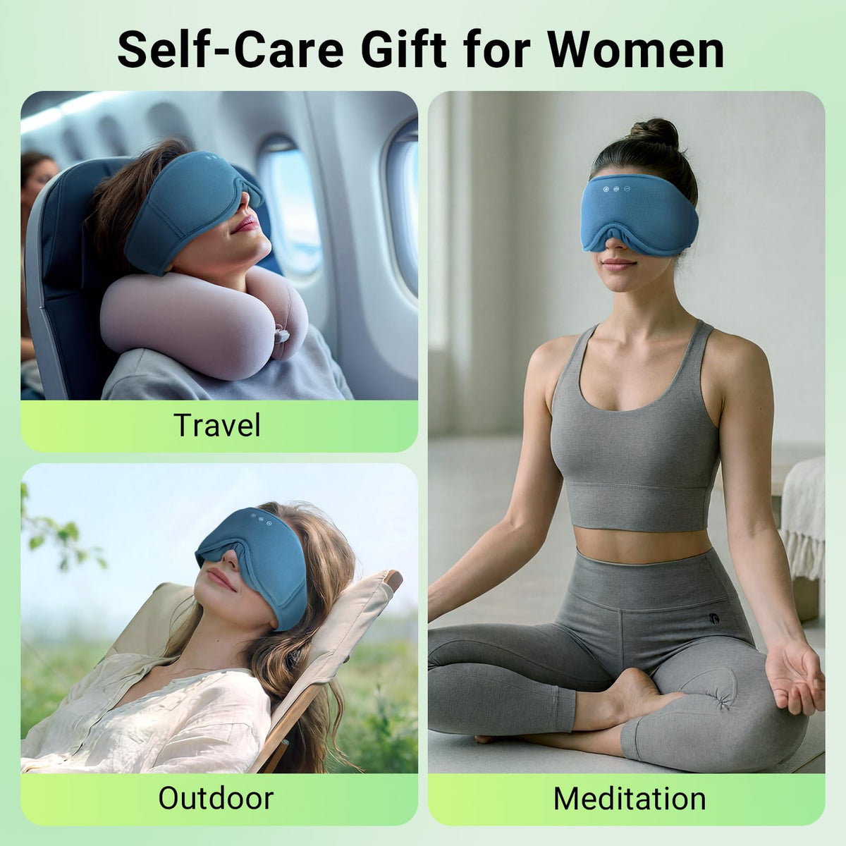 Bamboo Cotton Sleep Mask with Bluetooth Headphone U17639