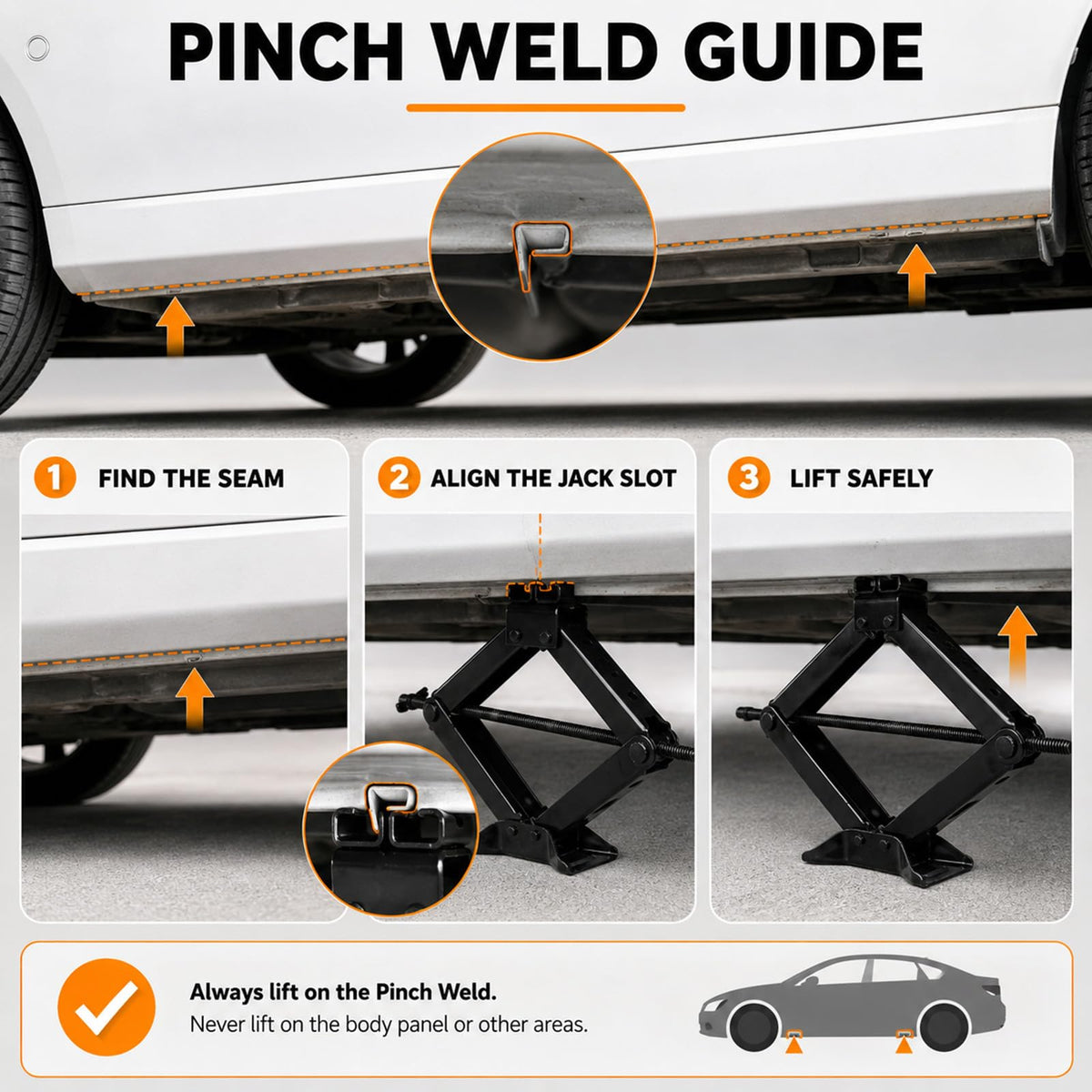 3 Ton Scissor Car Jack Kit with Ratchet Wrench A726215