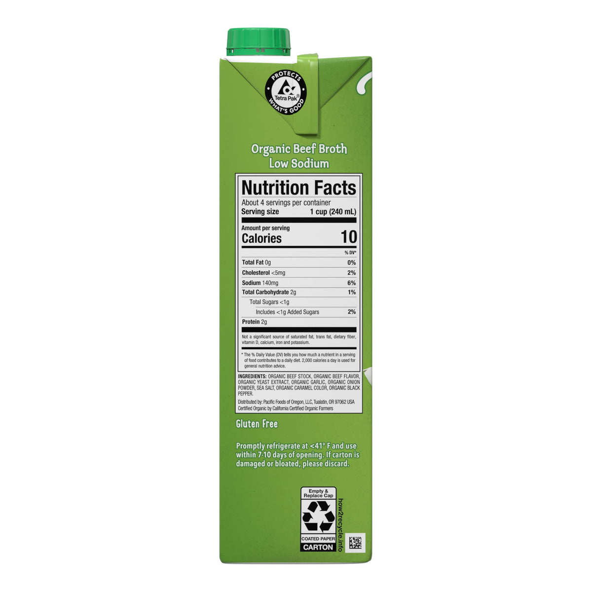 Low Sodium Organic Beef Broth 32 oz 12 Pack S961225