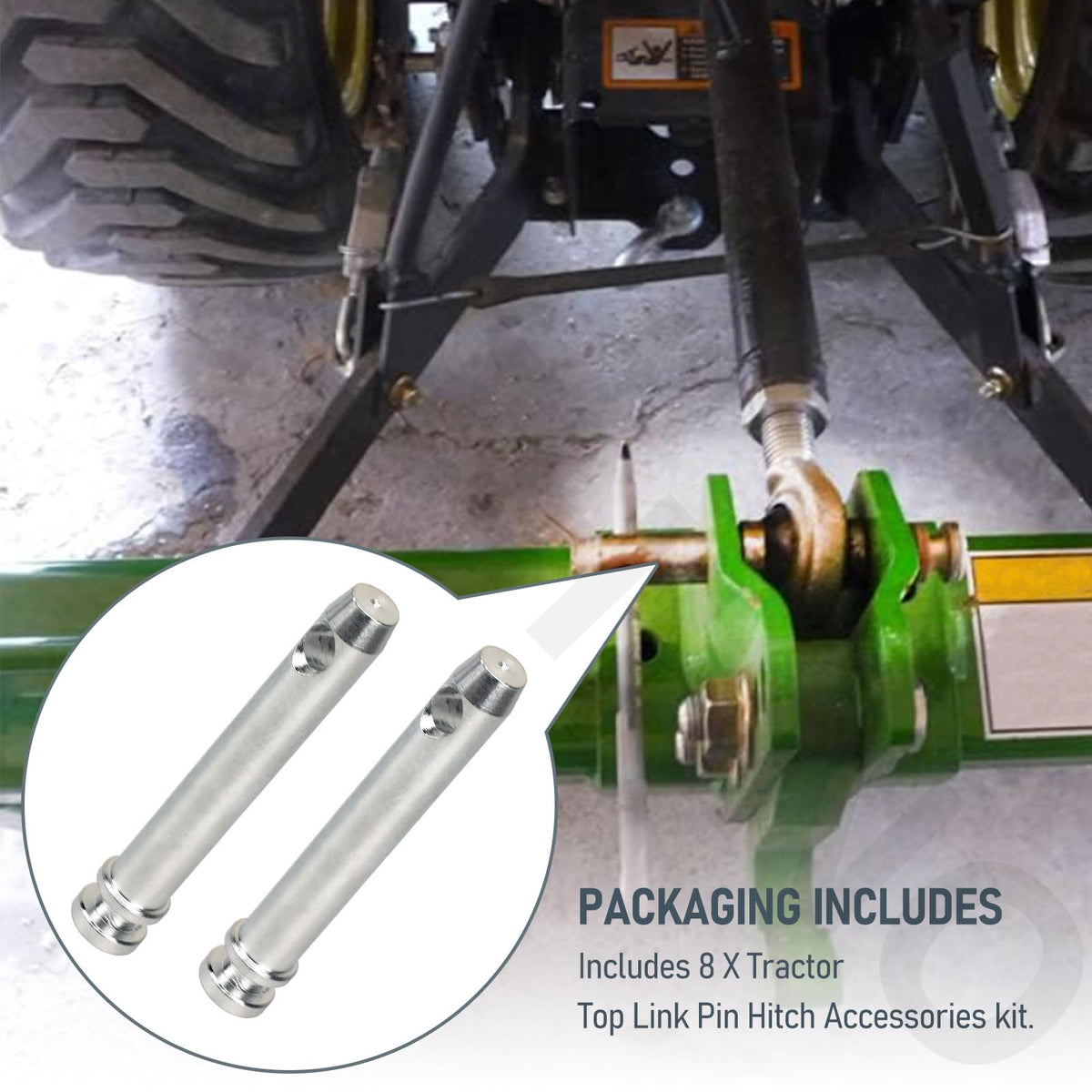 8 Pcs 3/4 in. Hitch Pin Accessories for Category 1 Tractors C958