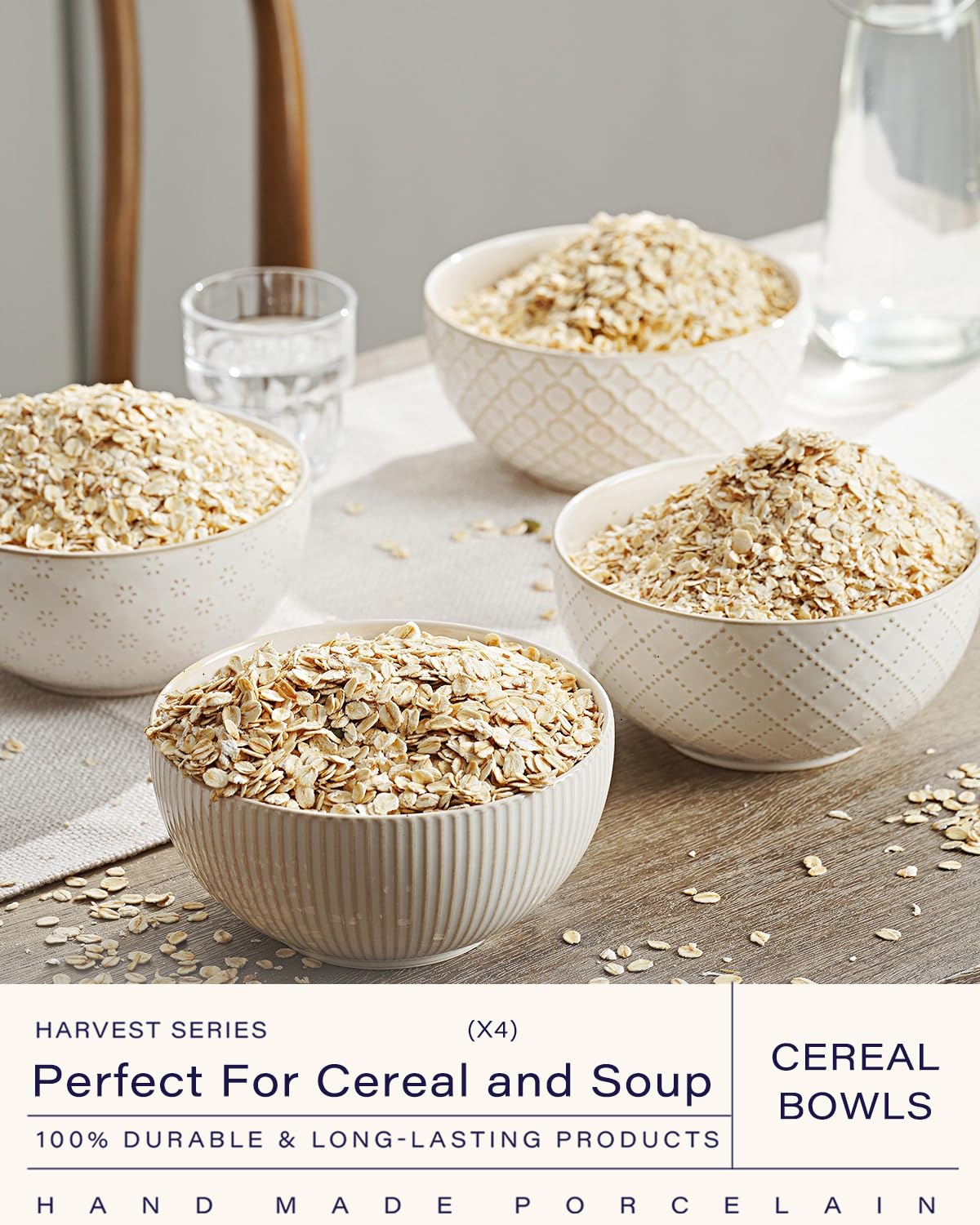 Ceramic Soup Bowls Set of 4 6.1 inch 30 oz G174