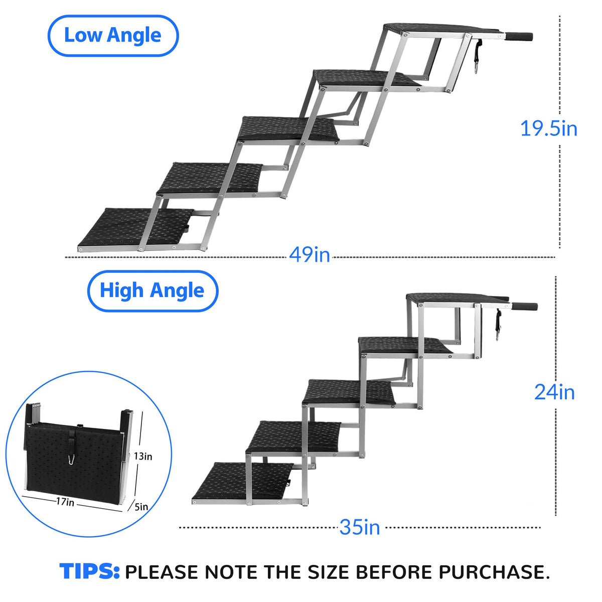 Foldable Dog Stairs for Car B353449
