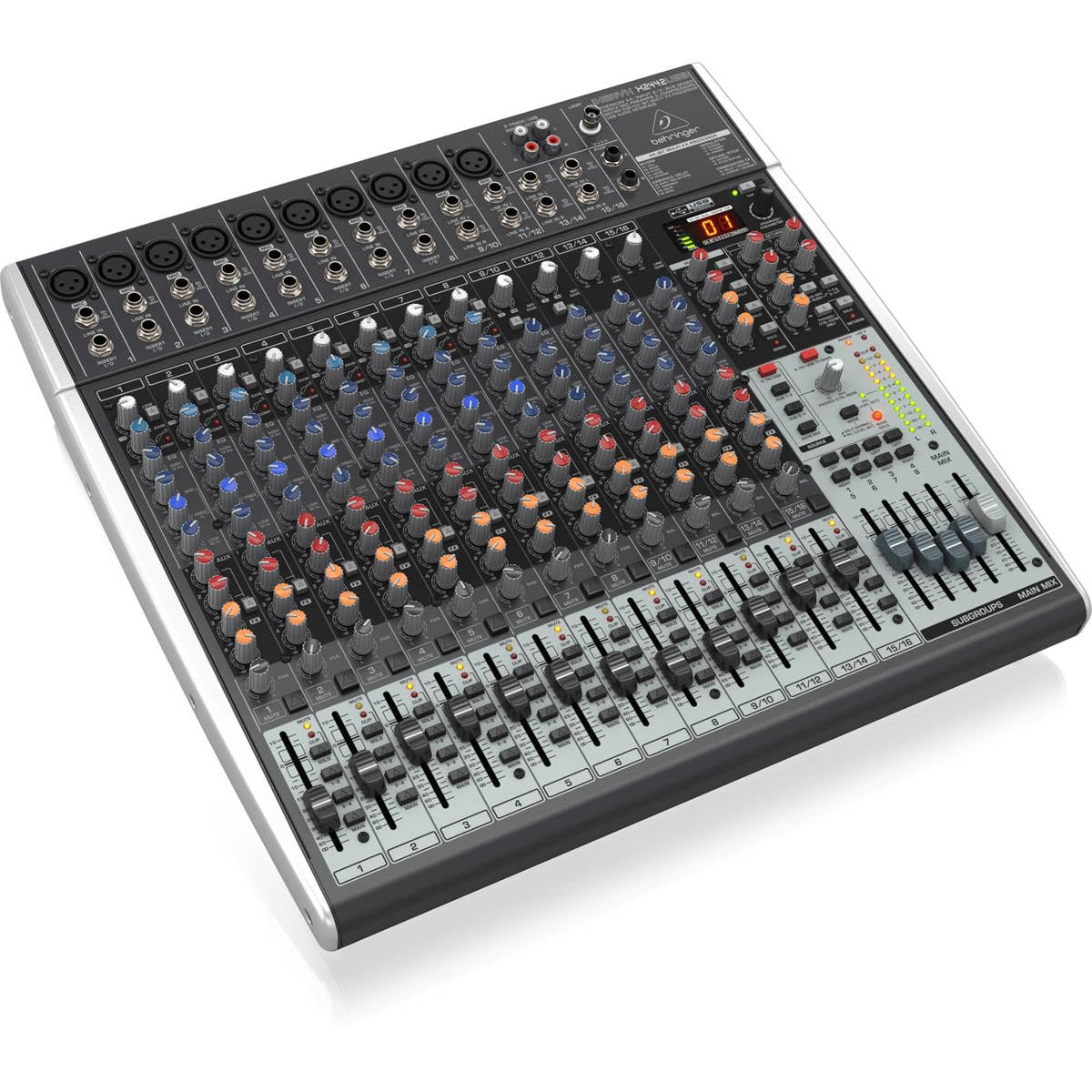 24-Input 4/2-Bus Mixer with Mic Preamps and USB Audio Interface W850