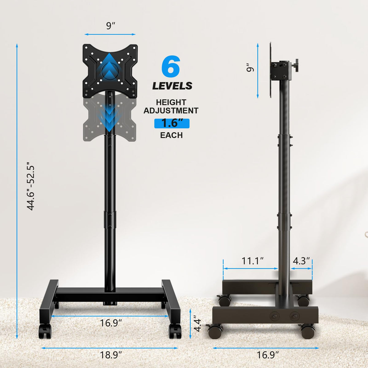 Rolling TV Stand for 13-50 Inch TVs I18981