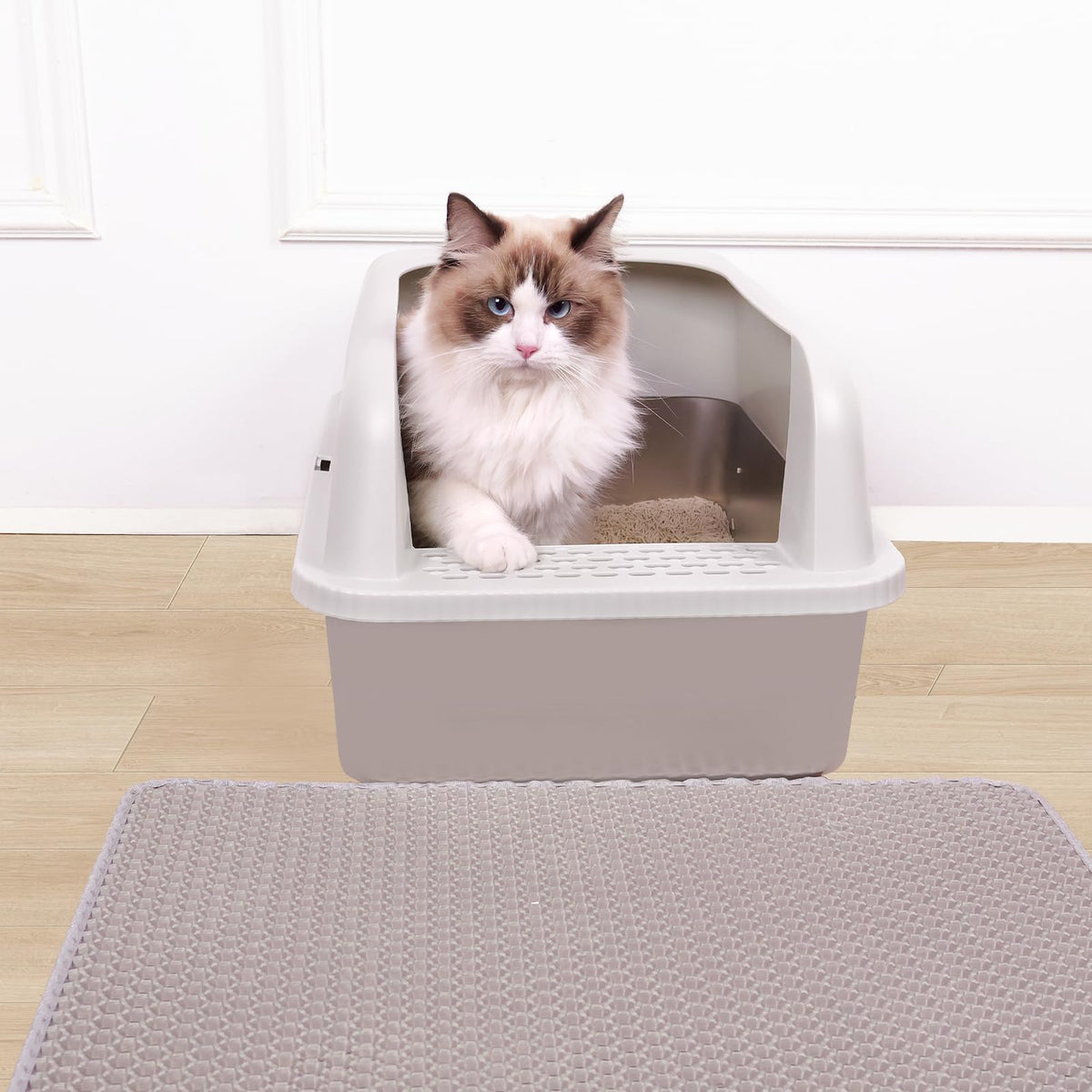 Stainless Steel Cat Litter Box with Lid W2193