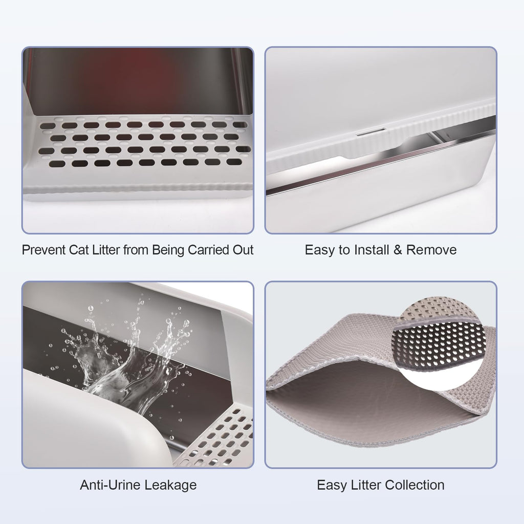Stainless Steel Cat Litter Box with Lid W2193