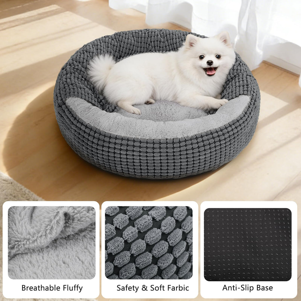 Small Dog Bed with Attached Blanket, 23inch E45632