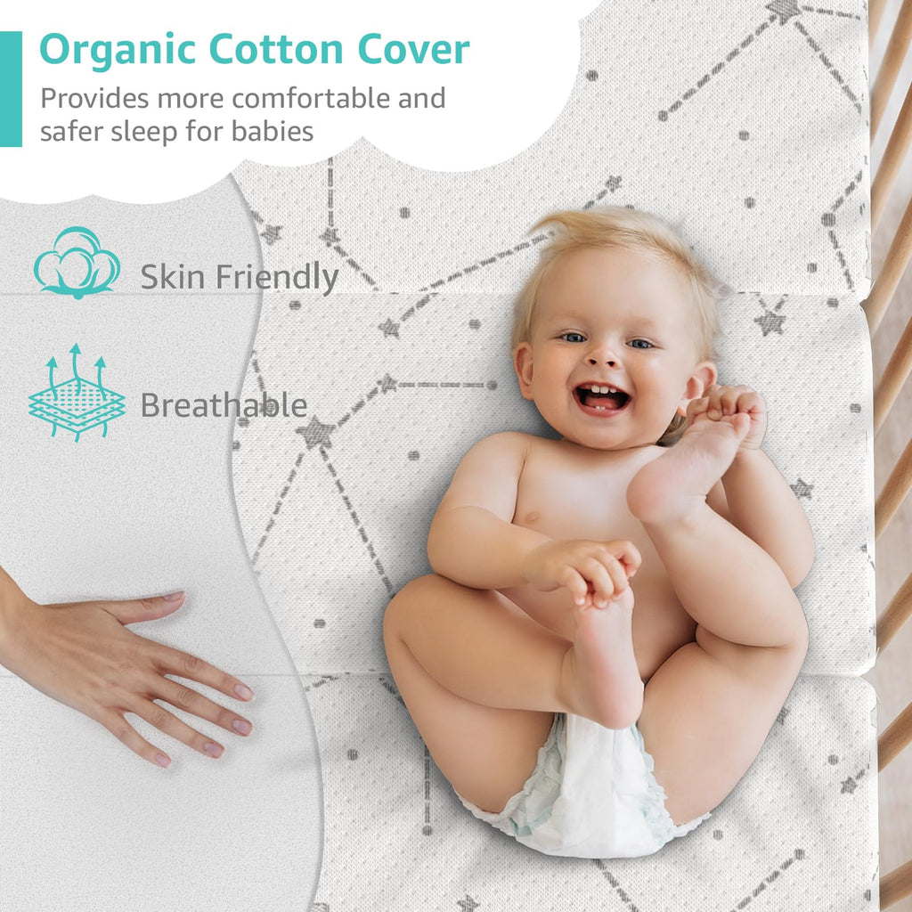 Organic Cotton Trifold Pack and Play Mattress Pad I777