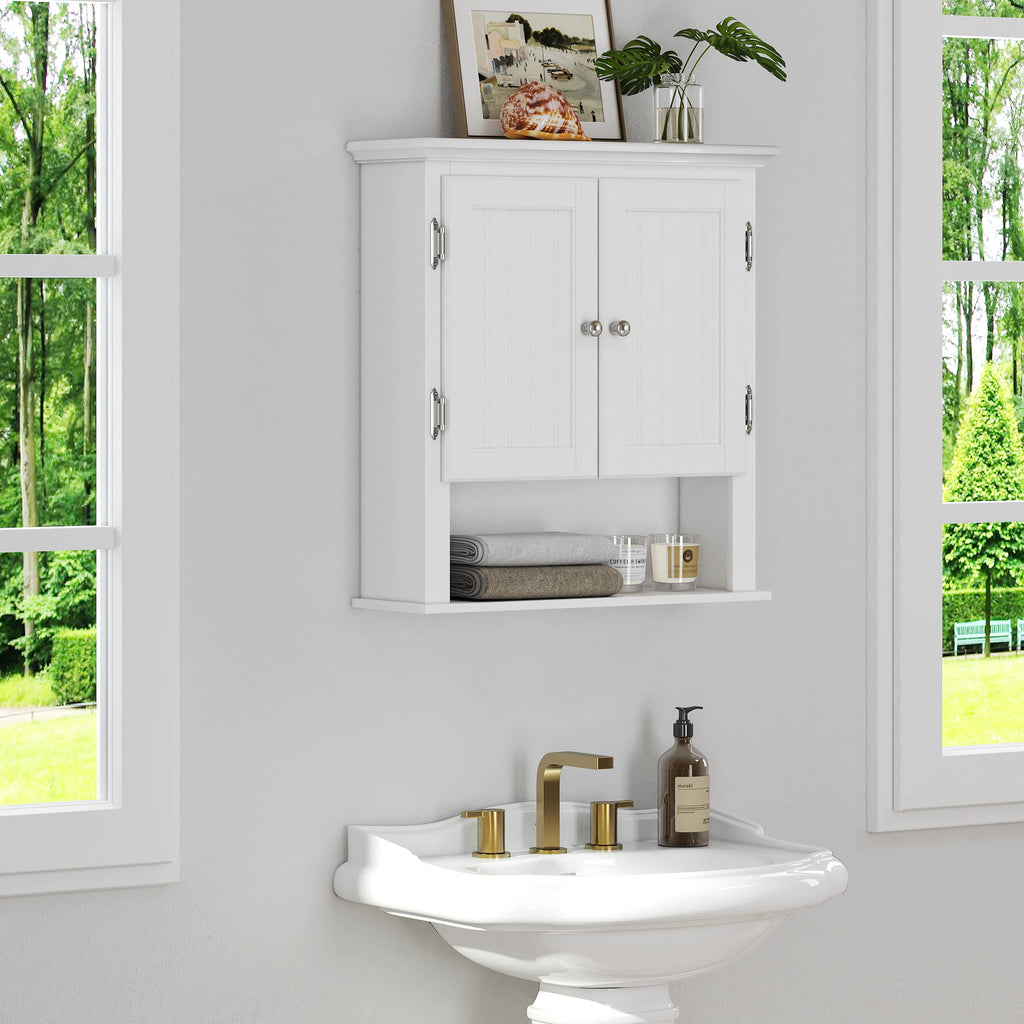 White Wall-Mounted Bathroom Cabinet F4707