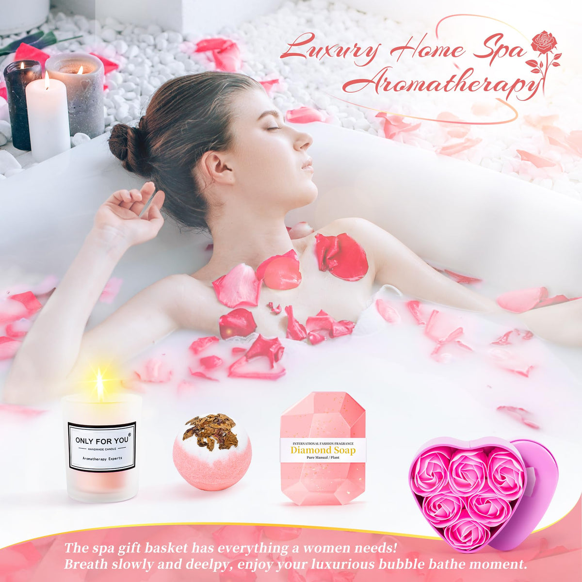 Pink 15 Pc Self Care Spa Gift Set B465