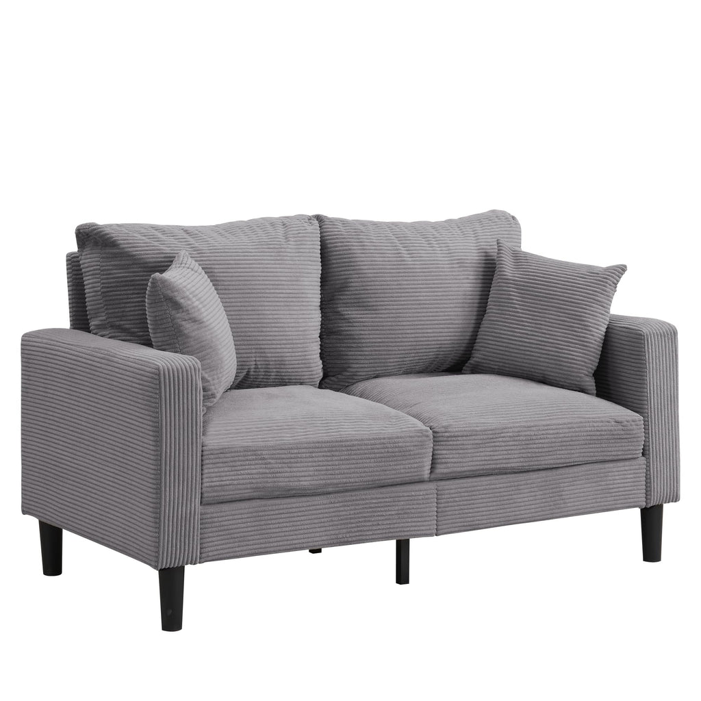 Light Gray Upholstered Loveseat Sofa X885