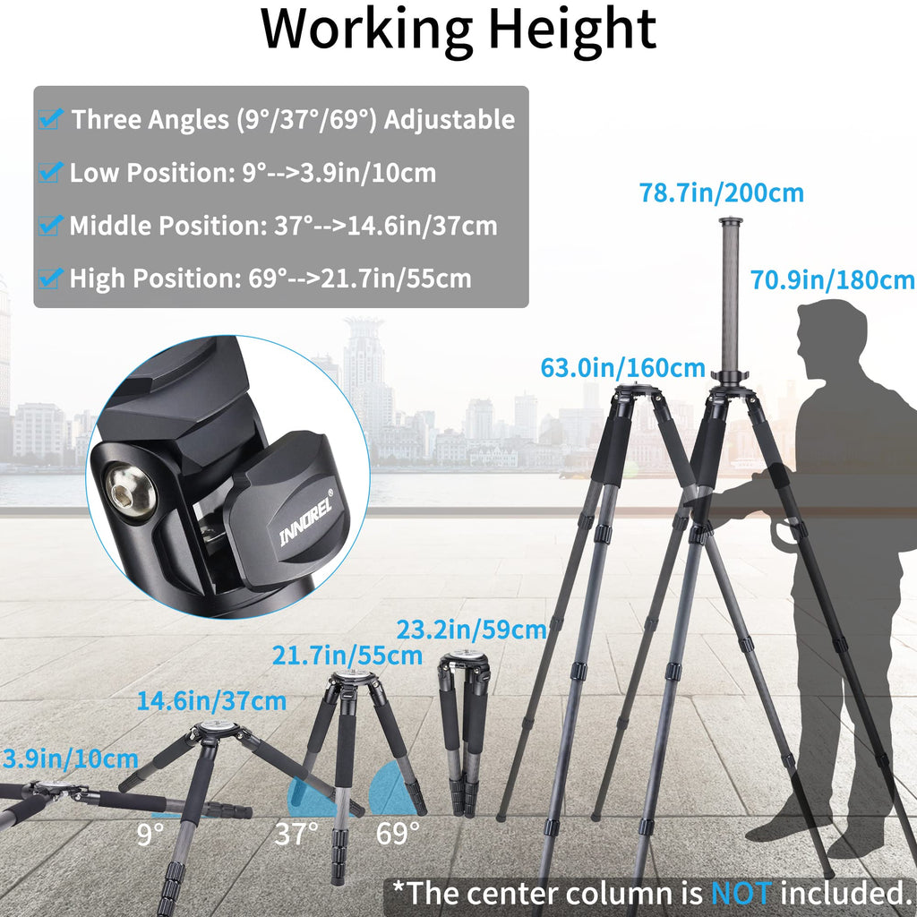 Carbon Fiber Heavy Duty Tripod with 75mm Bowl Adapter 63 inch Black N680273