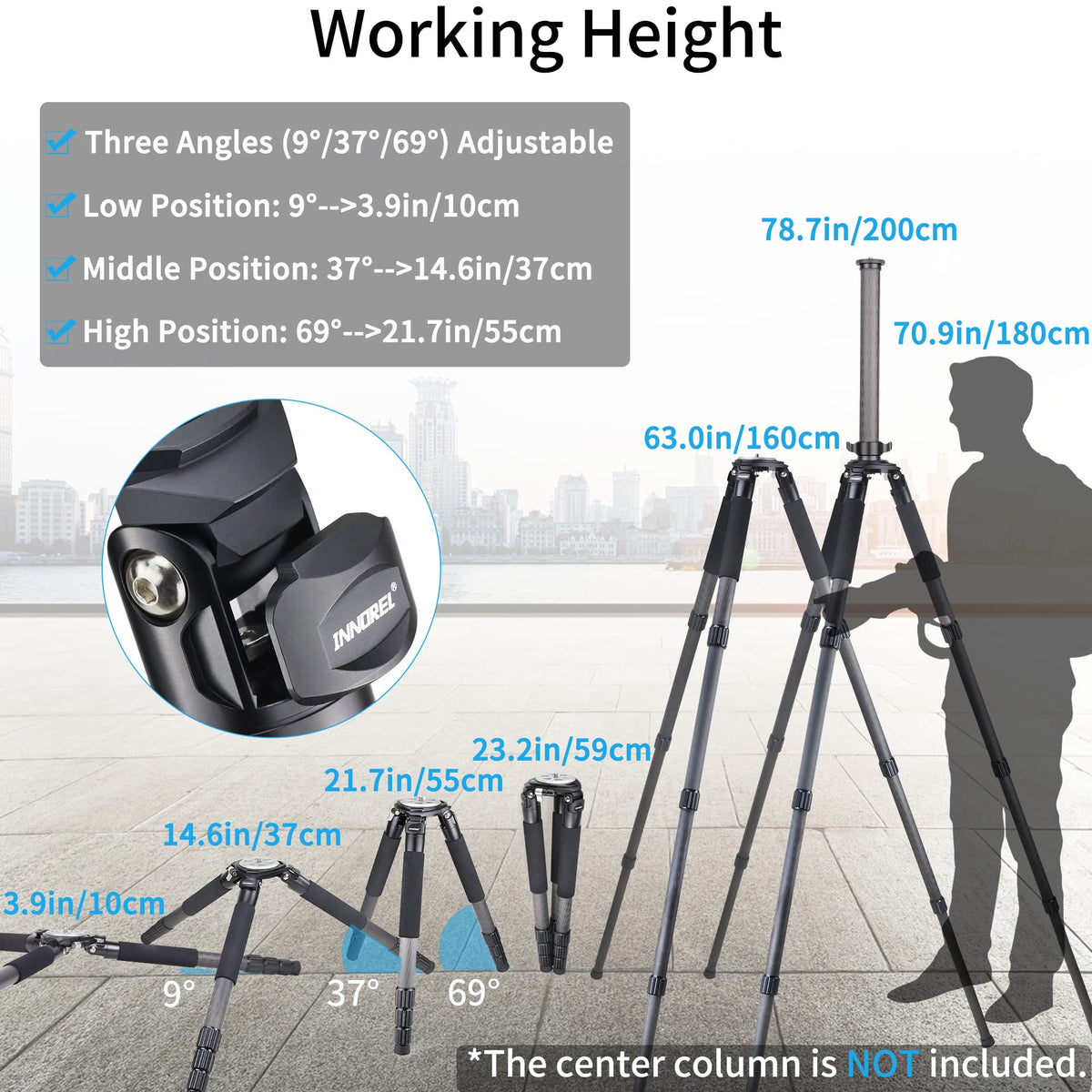Carbon Fiber Heavy Duty Tripod with 75mm Bowl Adapter 63 inch Black N680273