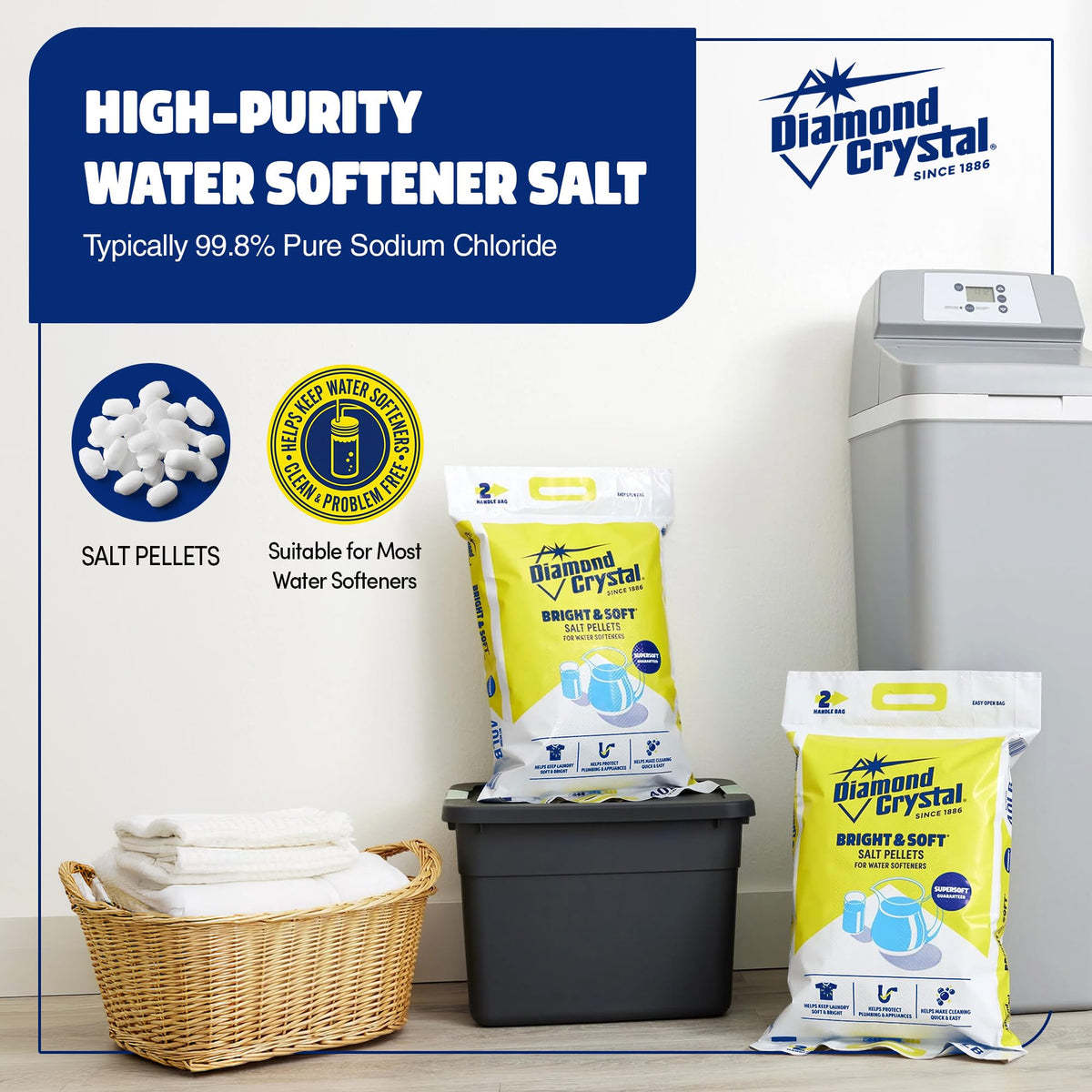 3 Pack Water Softener Salt Pellets, 40 Pounds A614