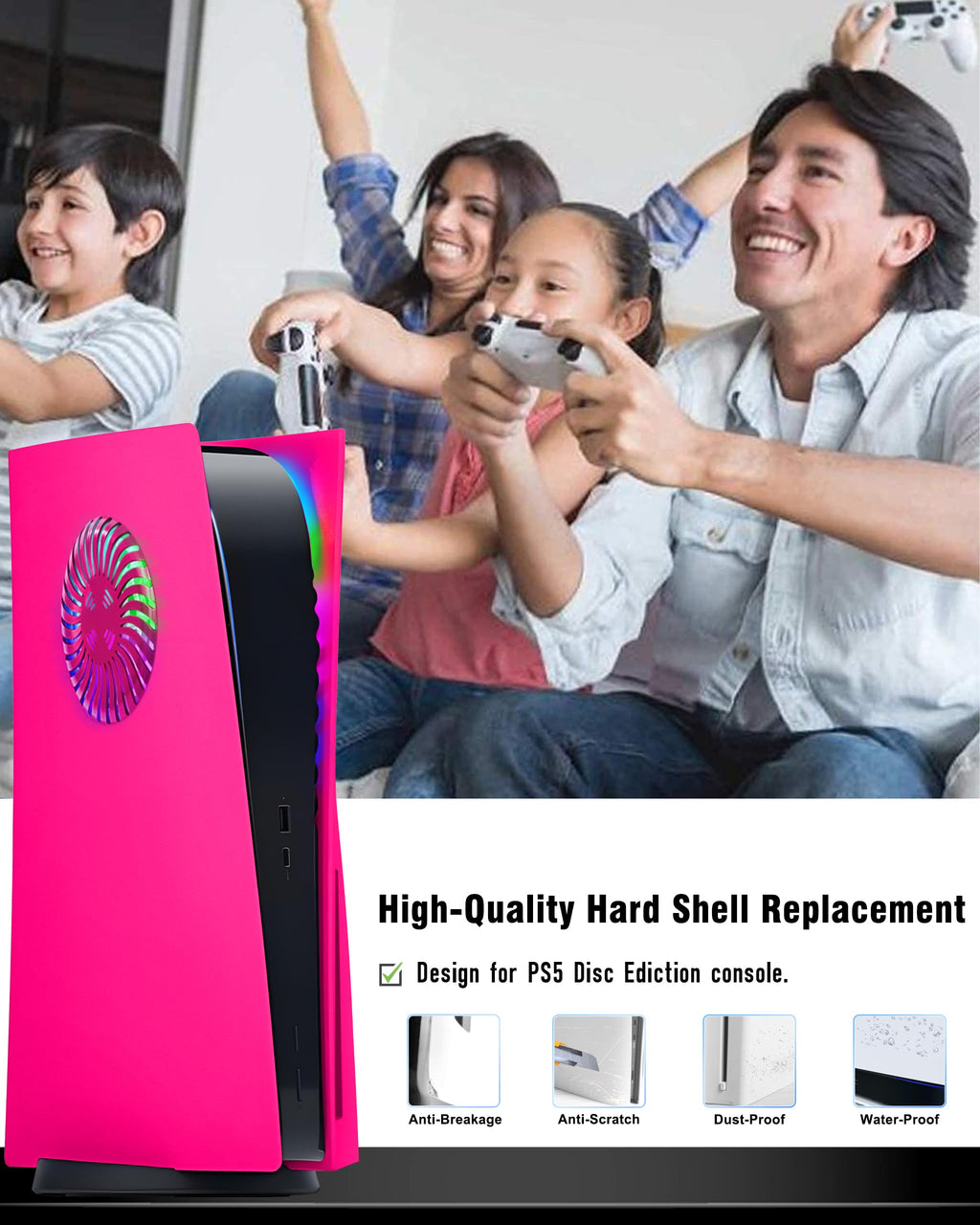 Nova Pink Vented Faceplate for PS5 Disc Edition W799451