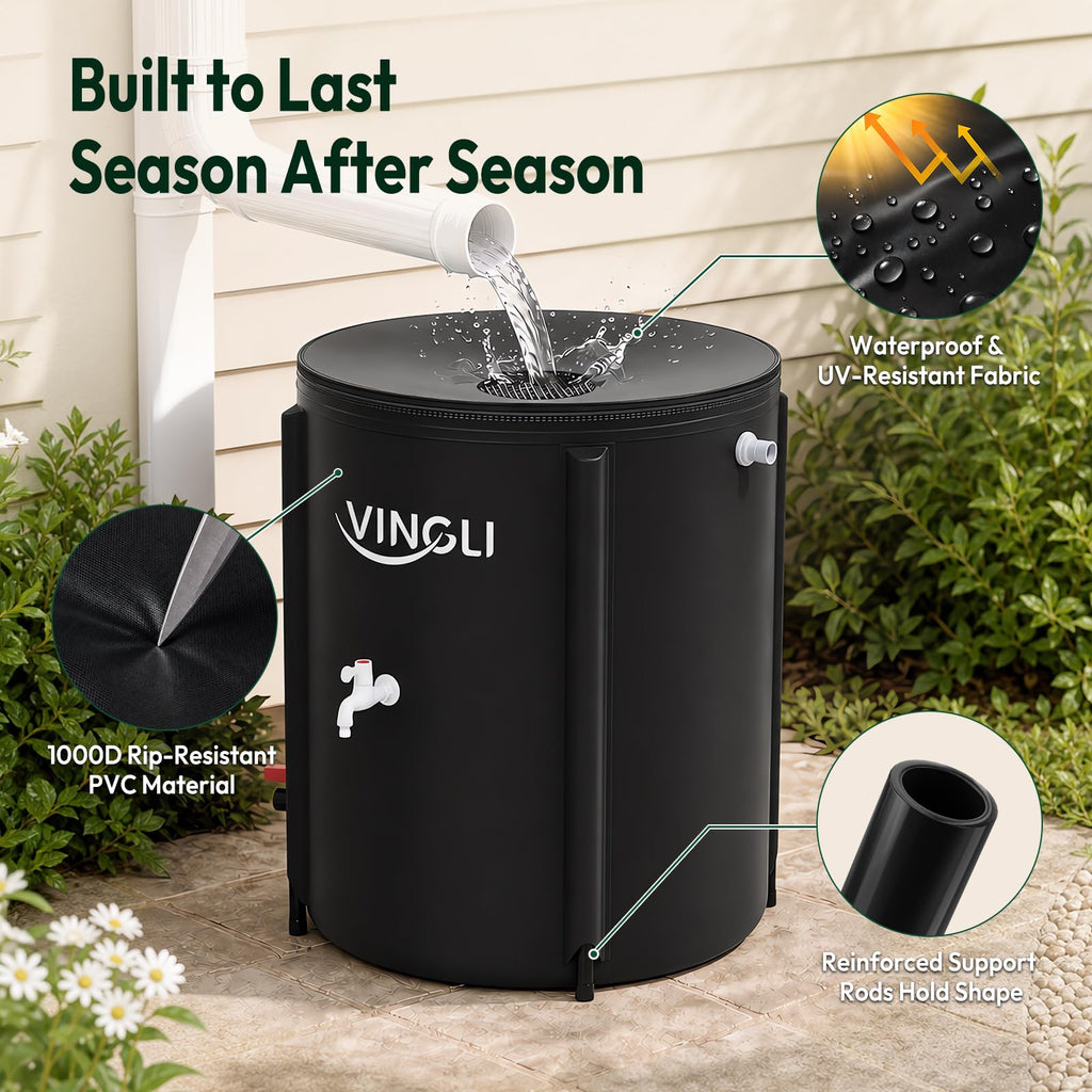 Collapsible 50 Gallon Rain Barrel E899154