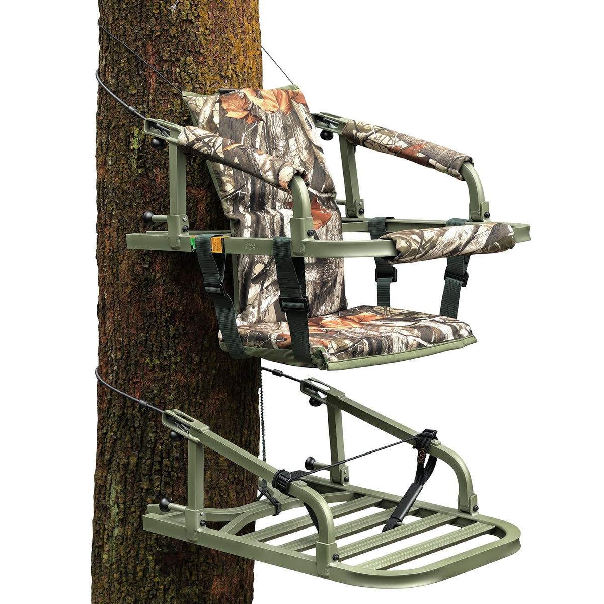 Climbing Tree Stand with Harness and Camo Seat Cushion K948227