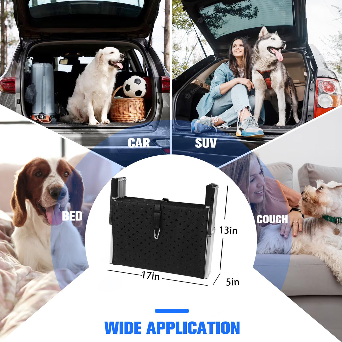 Foldable Dog Stairs for Car B353449