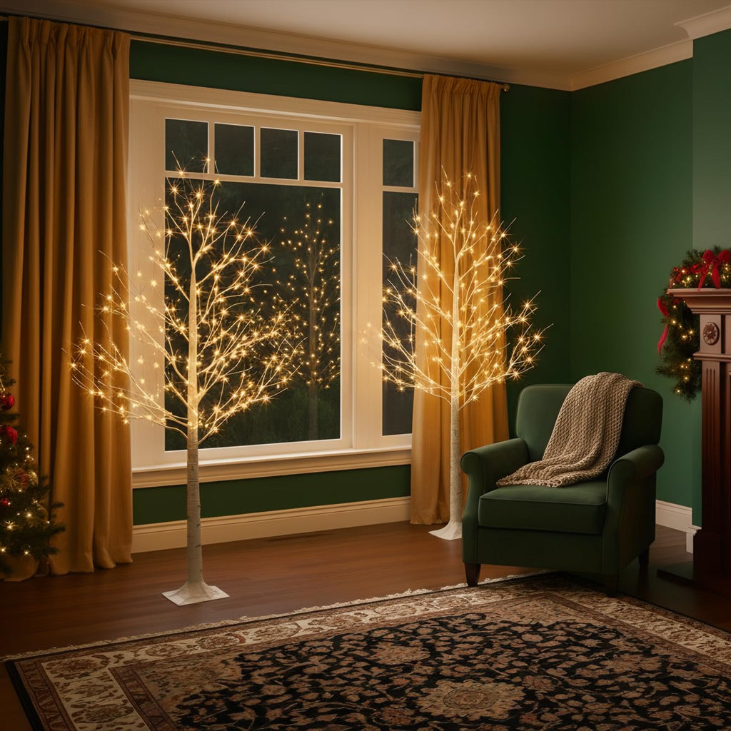 6ft Lighted Birch Tree V422317