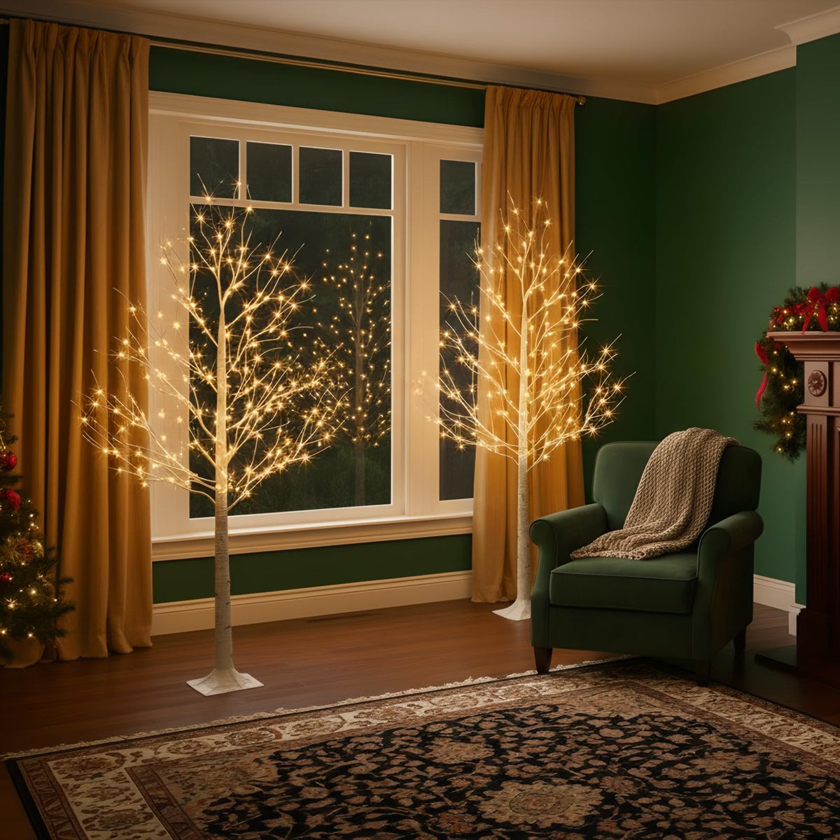 6ft Lighted Birch Tree V422317