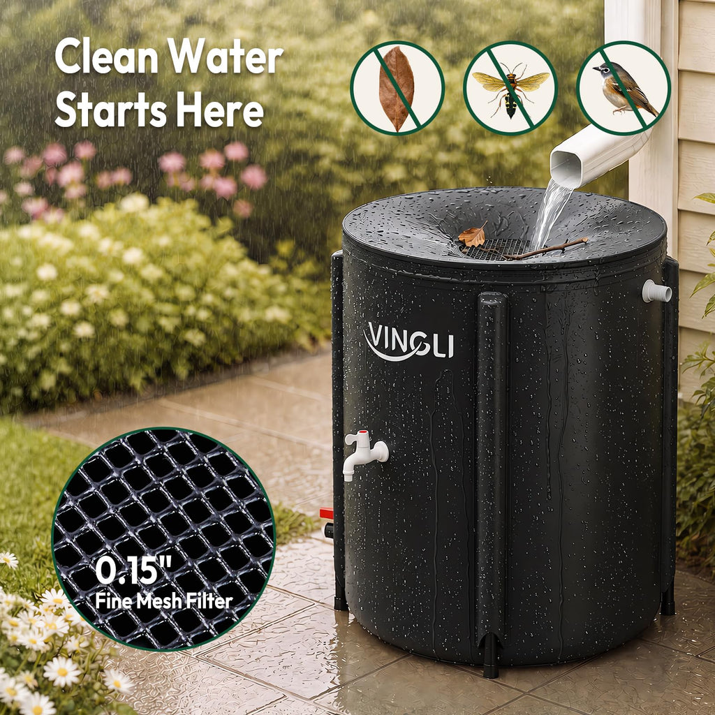Collapsible 50 Gallon Rain Barrel E899154
