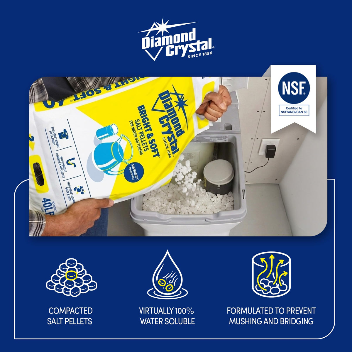 3 Pack Water Softener Salt Pellets, 40 Pounds A614