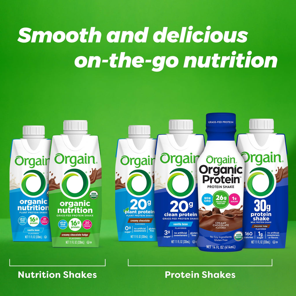 Organic Nutritional Shake Creamy Chocolate Fudge Iced Cafe Mocha 11 Fl Oz Pack of 12 X50120