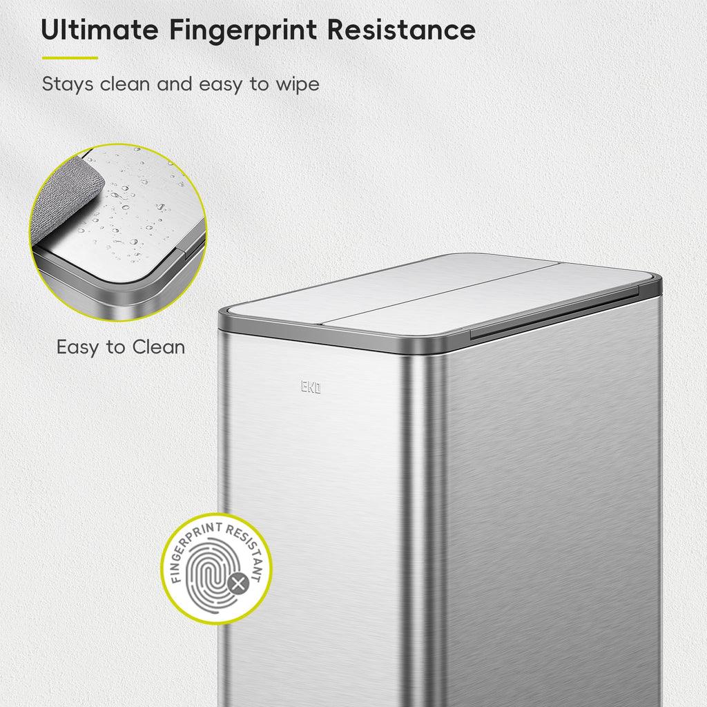 50L Stainless Steel Slim Step Trash Can G3329