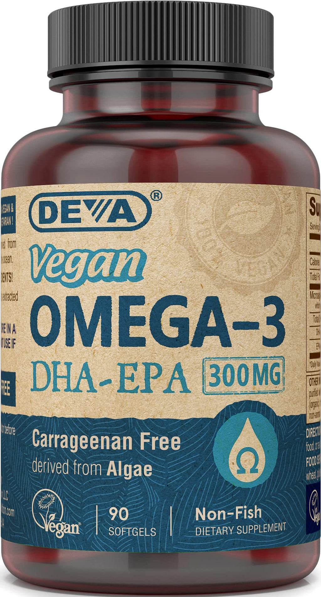 Vegan Omega-3 DHA EPA 300 mg 90 Softgels M5911