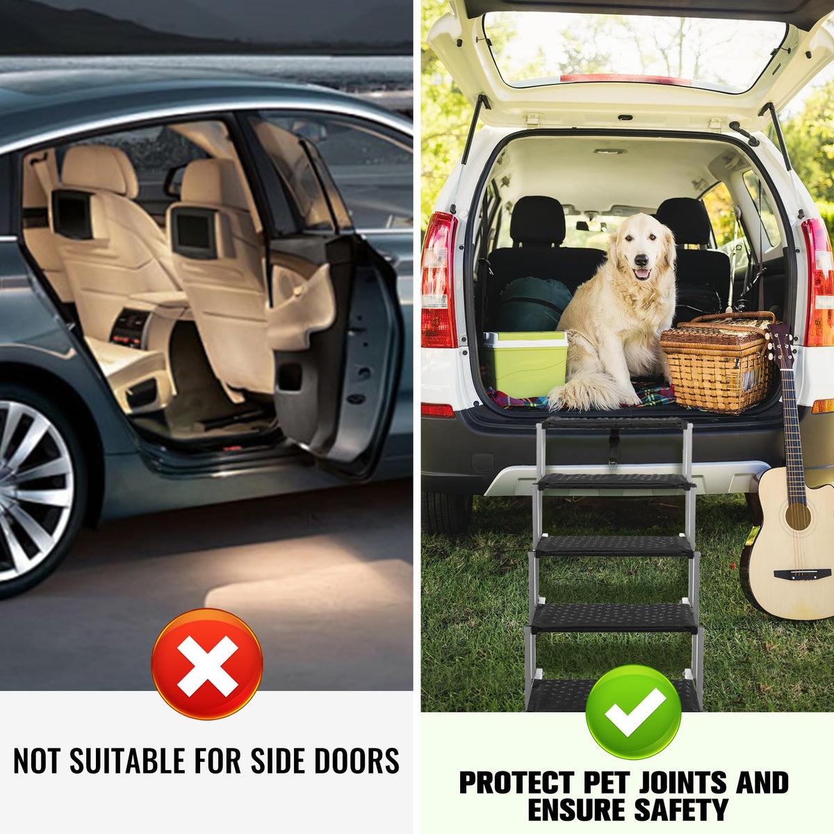 Foldable Dog Stairs for Car B353449