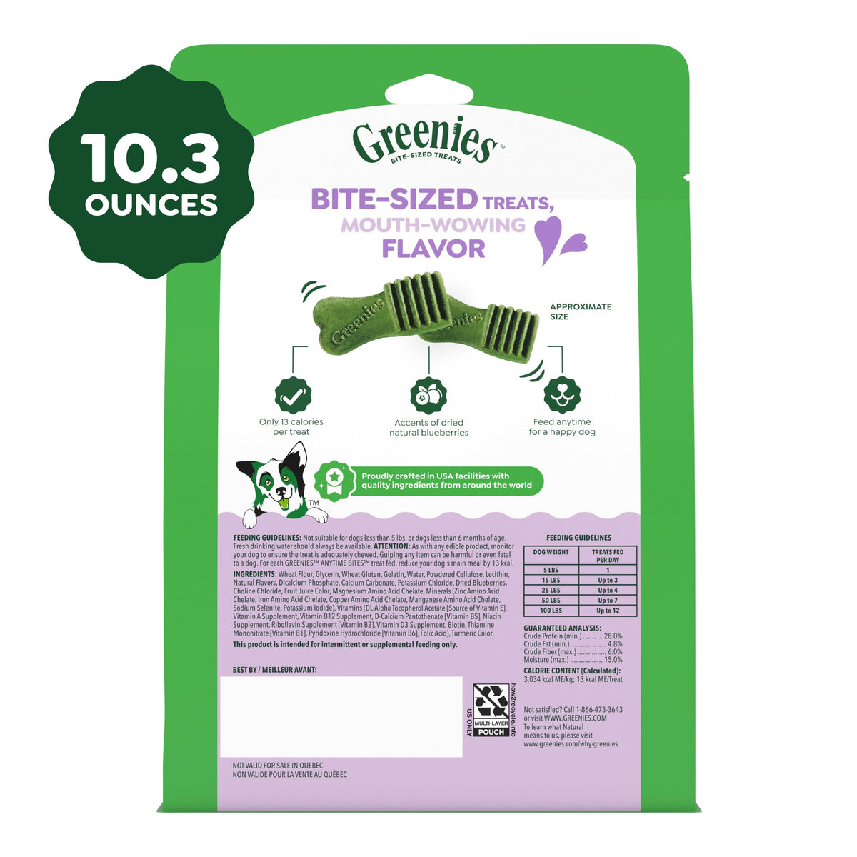 Blueberry Flavor Dog Treats 10.3 oz F575