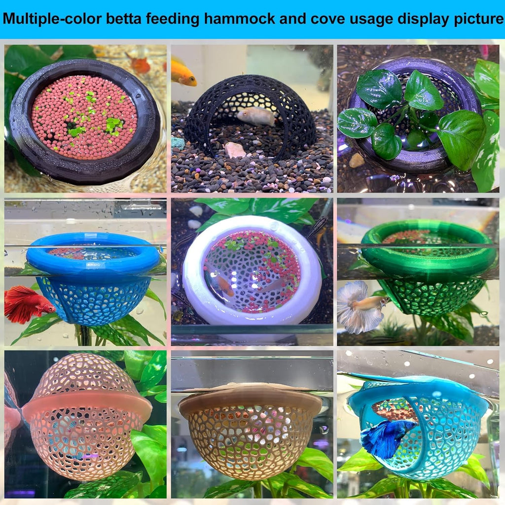 White Floating Betta Fish Hammock Bed and Hide Cave H102627