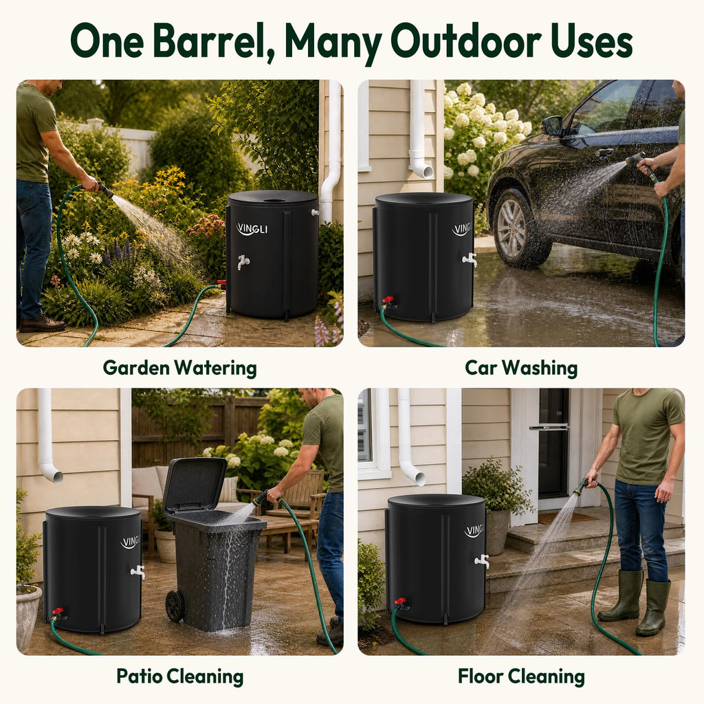 Collapsible 50 Gallon Rain Barrel E899154