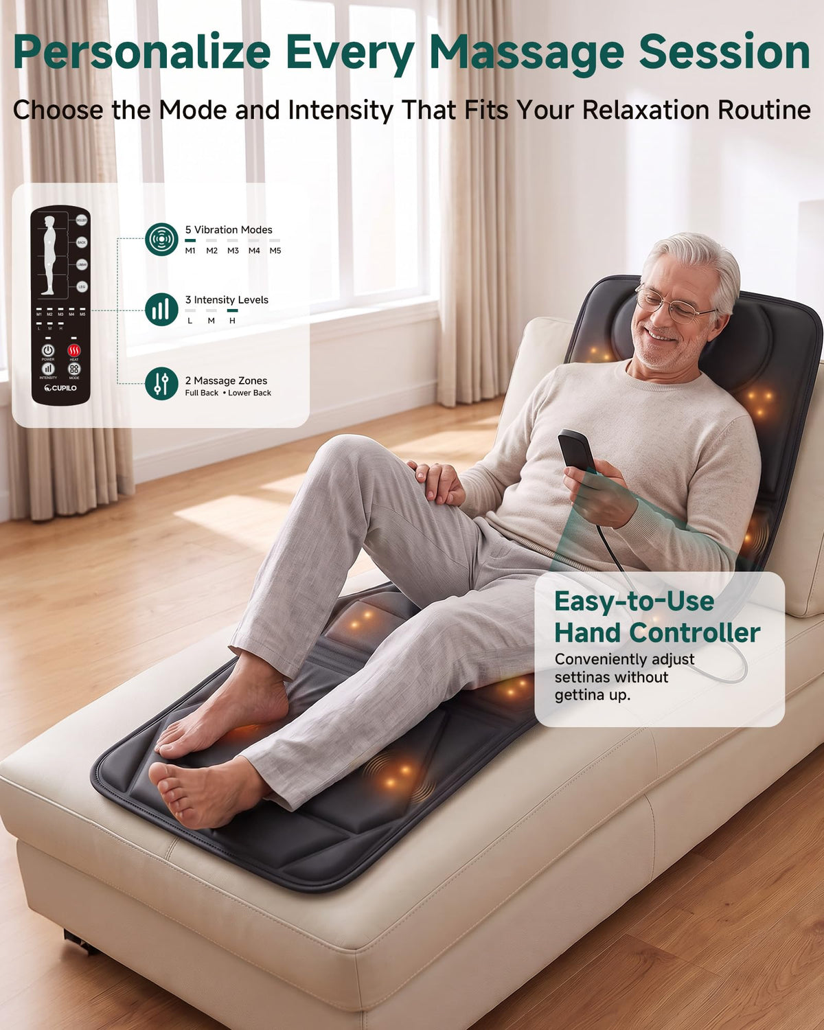 Full Body Massage Mat with Heat U731019