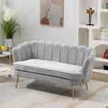 Light Grey Upholstered 2-Seater Loveseat C41148