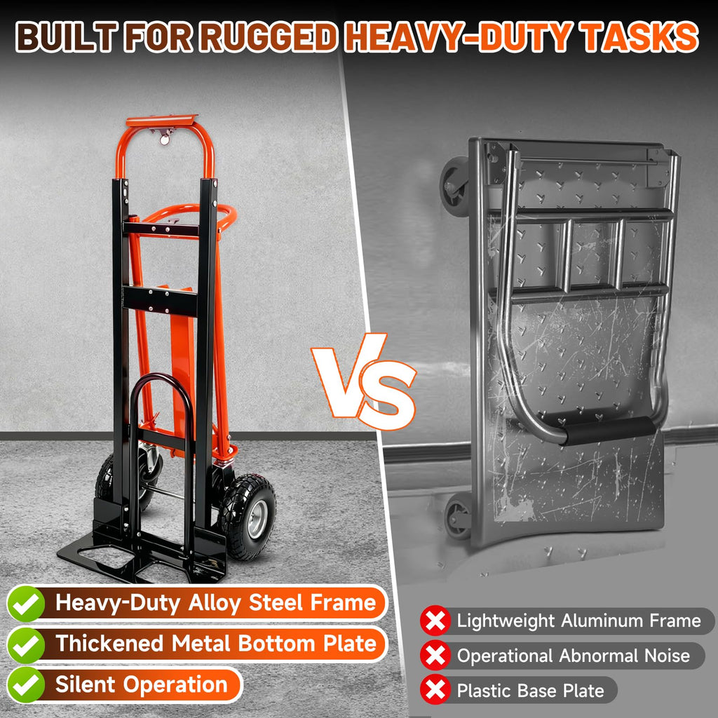 Heavy Duty Convertible Hand Truck with Wheels D605943