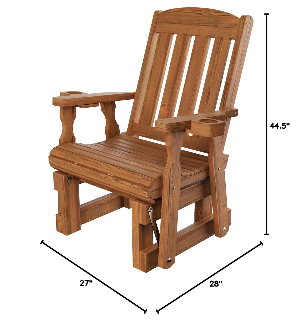 Heavy Duty 600 Lb High Back Glider Chair with Cupholders A88595