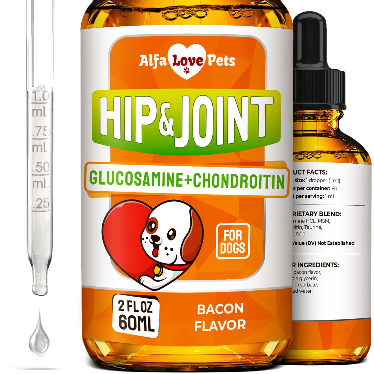 Liquid Glucosamine Chondroitin Dog Supplement 2 oz T5829