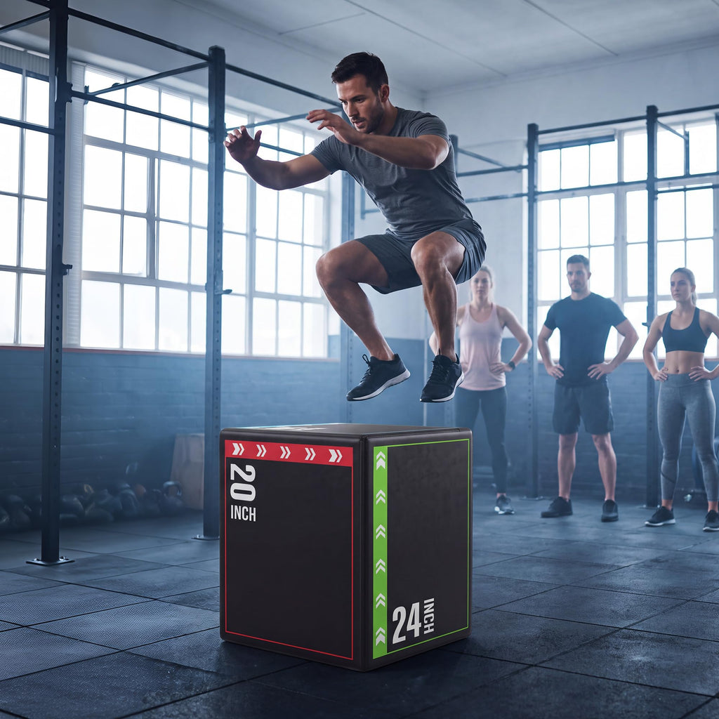 3 in 1 Plyometric Jump Box with Non-Slip Surface F7767