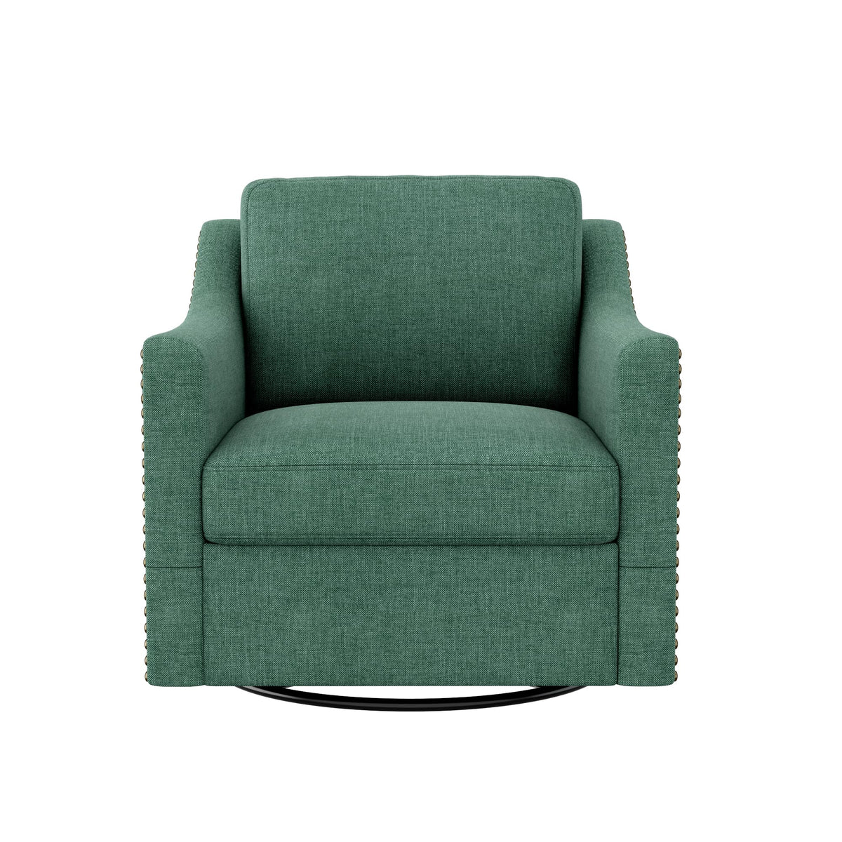 Swivel Accent Chair Set of 2 Green Armchair L35790